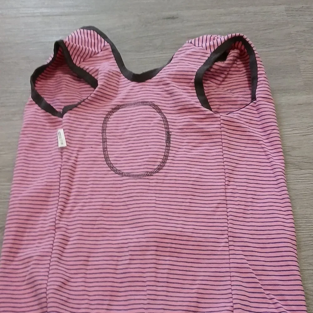 Pink and Black Striped Dog Sweater Pajamas Sz XL NWOT